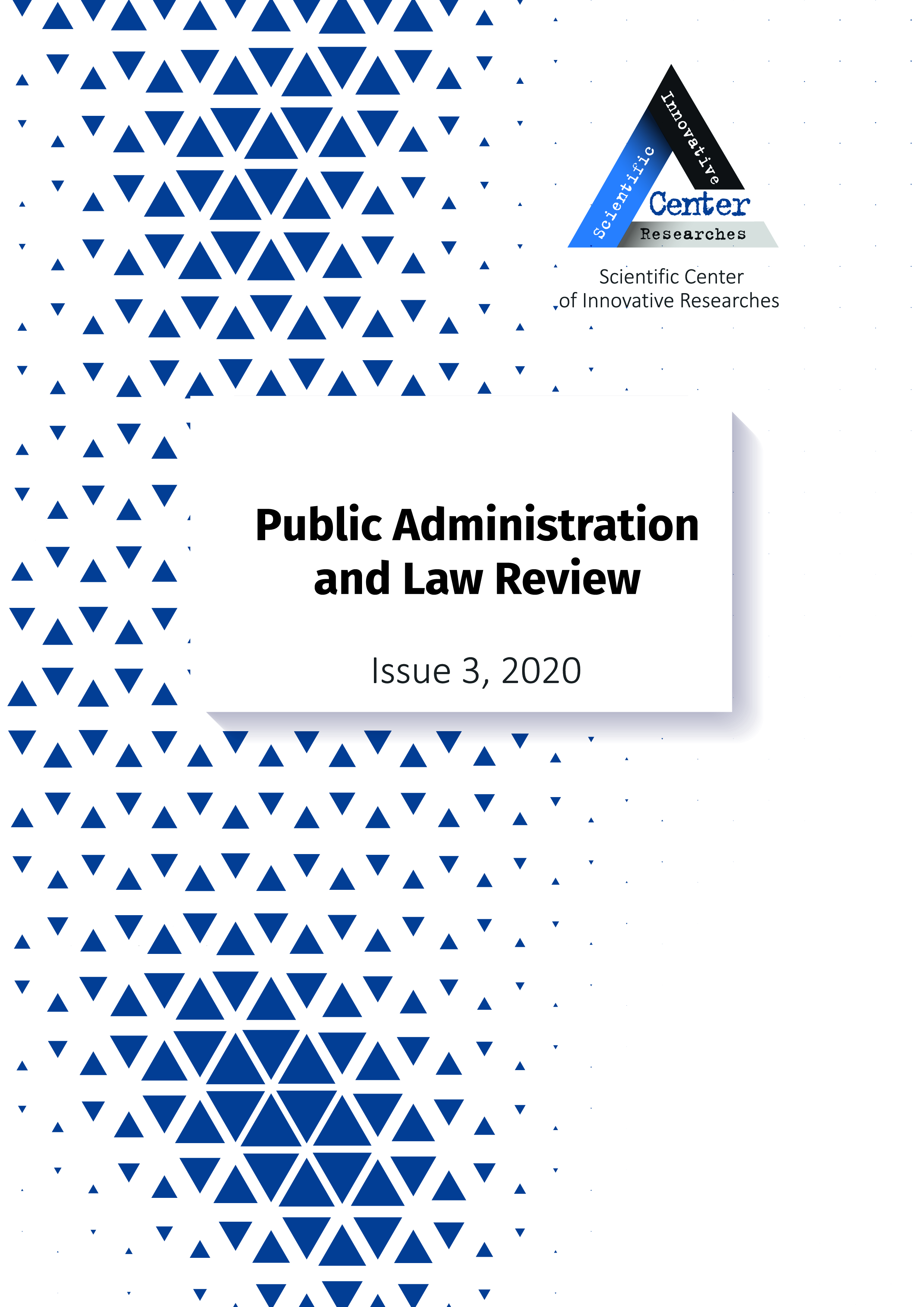 					View No. 3 (2020): PUBLIC ADMINISTRATION AND LAW REVIEW
				